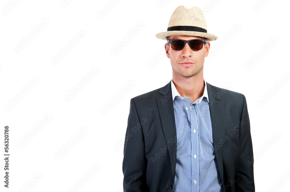 Portrait of a handsome young business man with sunglasses Portrait of a handsome young business man with sunglasses