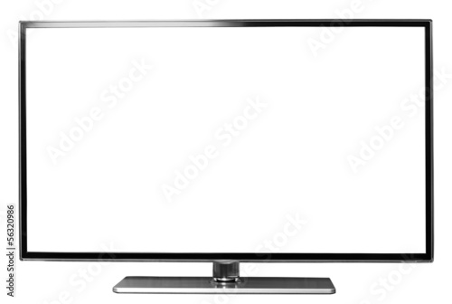 modern flat screen led tv isoalted on white