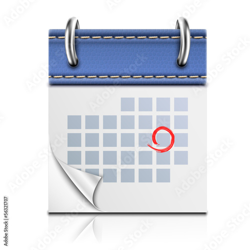 Realistic Detailed Calendar Icon