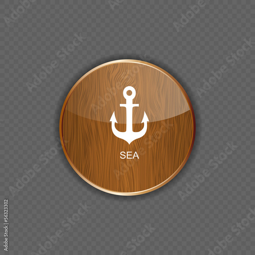 Sea wood application icons vector illustration