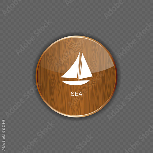 Sea wood application icons vector illustration