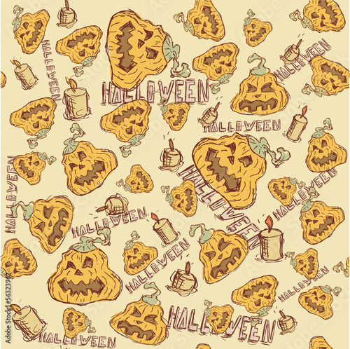 Halloween background. vector illustration. Seamless texture of