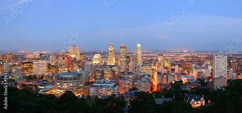 Montreal at dusk panorama
