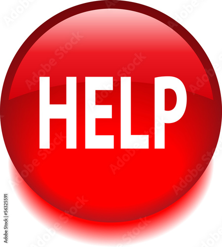 Круглый векторный знак с надписью HELP