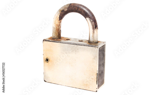 Isolated Vintage Padlock