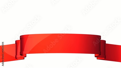 Rotes Banner mit Alpha/Luma/Matte, blank for own text