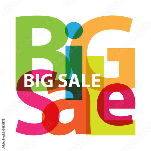 Vector Big Sale. Broken text