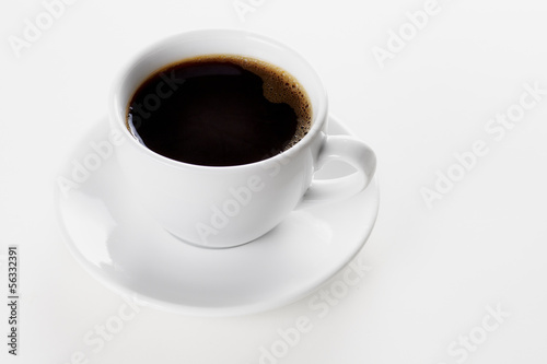 Black coffee on white a