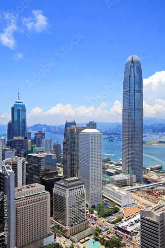 Financial district in Hong Kong