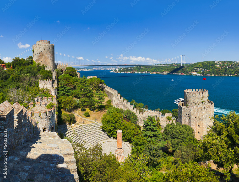Naklejka premium Rumeli Fortress at Istanbul Turkey