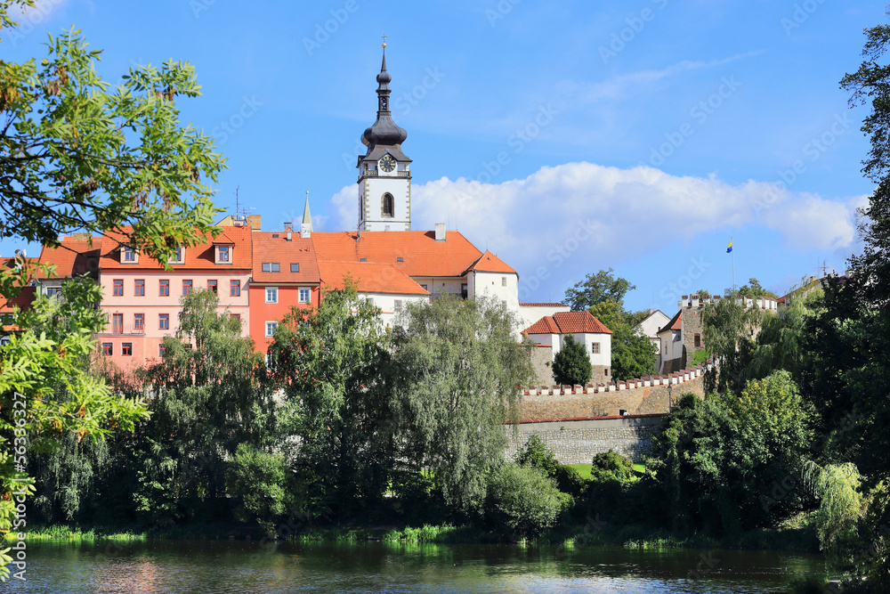 Medieval Town Pisek above the river Otava, Czech Republic