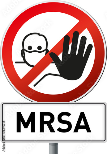 Schild Achtung MRSA