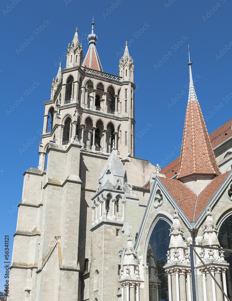 Lausanne, historische Altstadt, Kathedrale, Schweiz