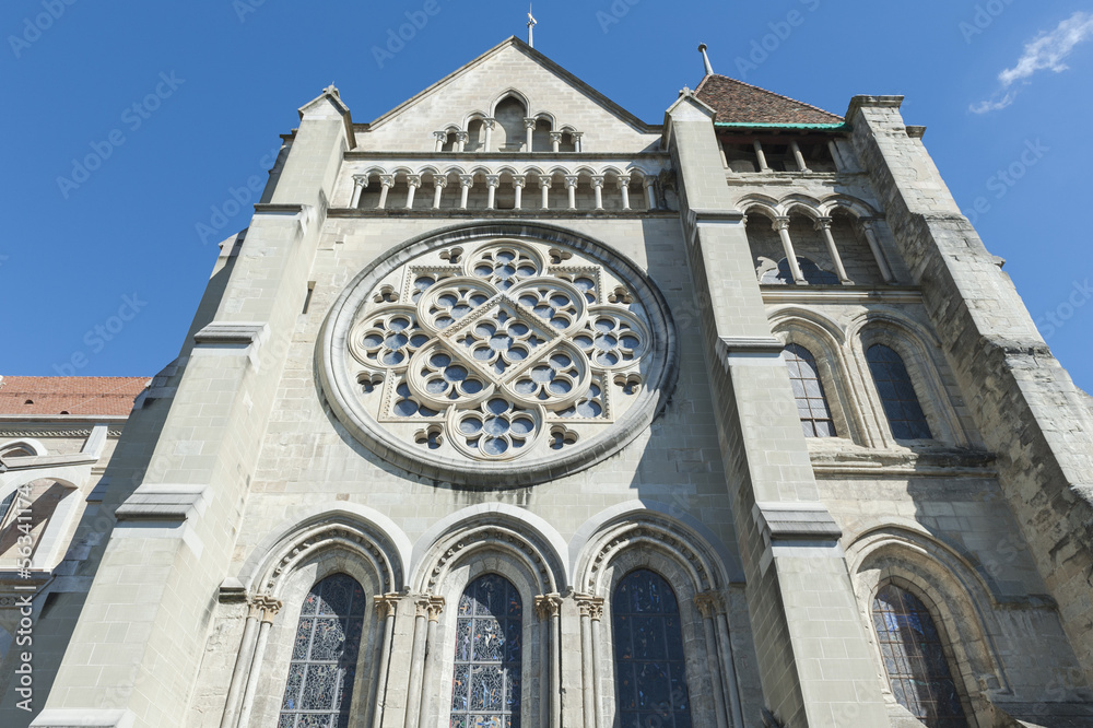 Lausanne, Altstadt, Kathedrale, Seitenfenster, Seitenschiff