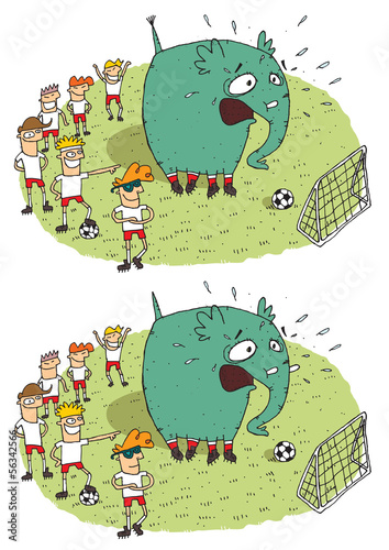 Soccer Elephant Differences Visual Game