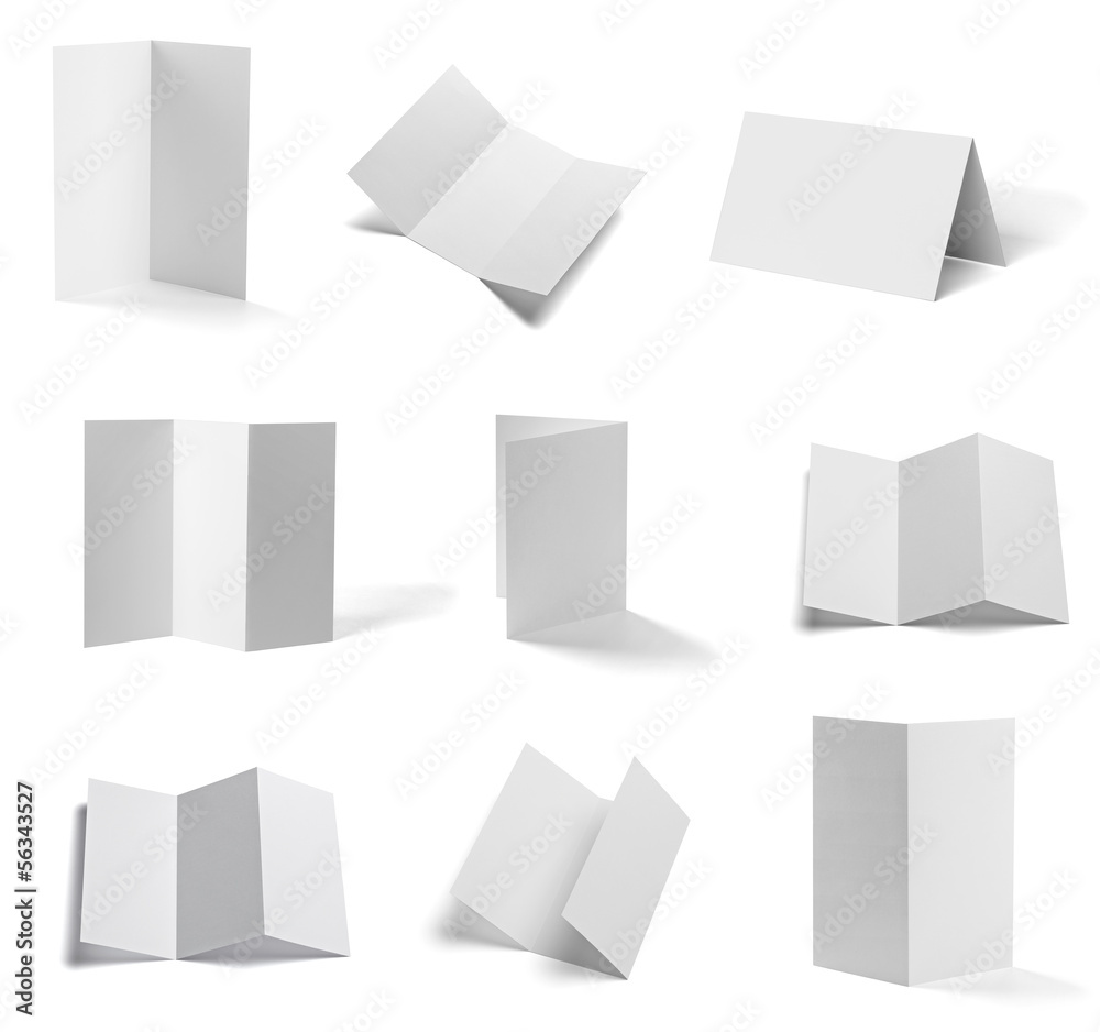 folded leaflet white blank paper template book folded leaflet white blank paper template book