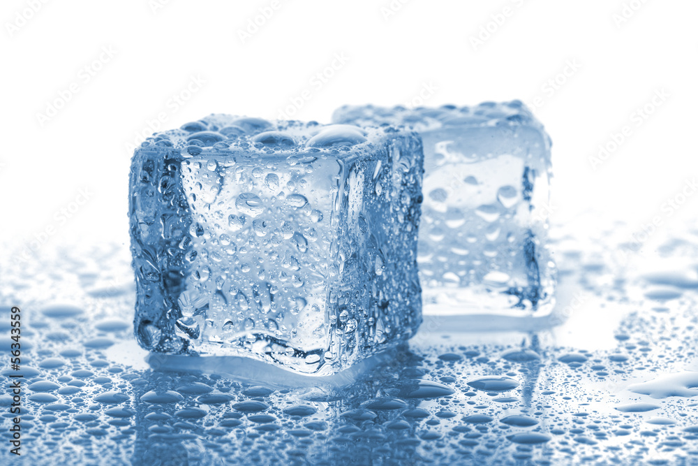 Pair of melted ice cubes