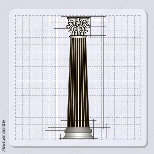 technical engineering paper background with column