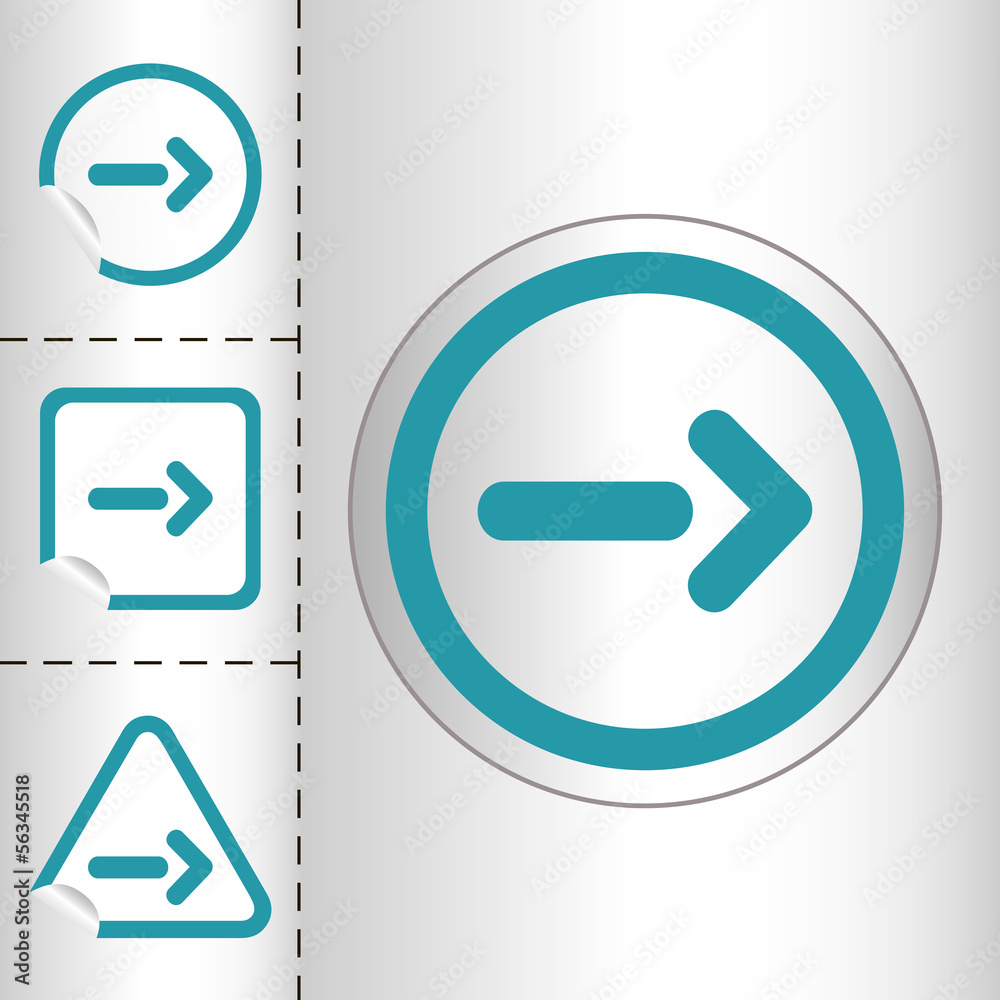 simple icon set of arrows on sticker button different forms simple icon set of arrows on sticker button different forms