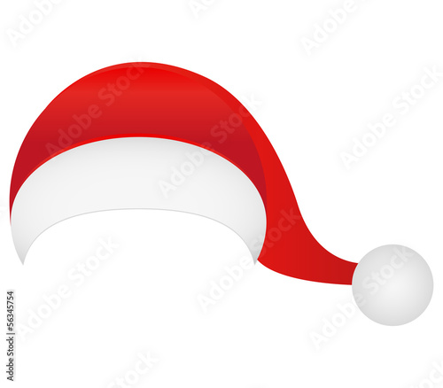 Santa Claus hat isolated on white background