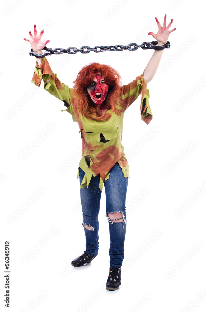 Woman vampire isolated on the background Woman vampire isolated on the background