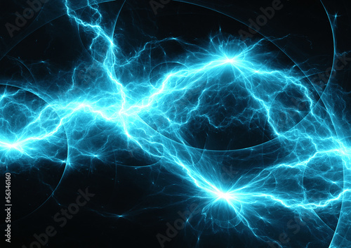 Blue fractal lightning