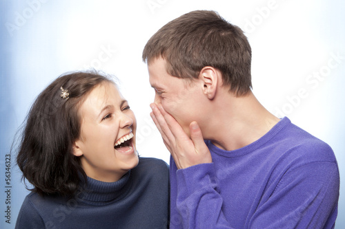 Beautiful loving couple smiling