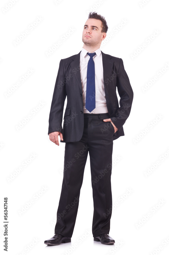 Funny businessman isolated on the white Funny businessman isolated on the white