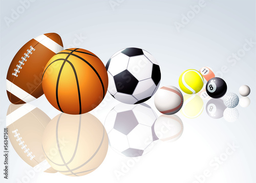Sport balls. Vector.