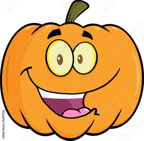 Happy Halloween Pumpkin Cartoon Mascot Illustration