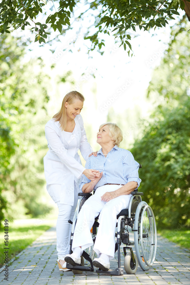 Walking with patient