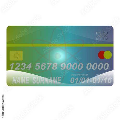 Template of credit of card. photo