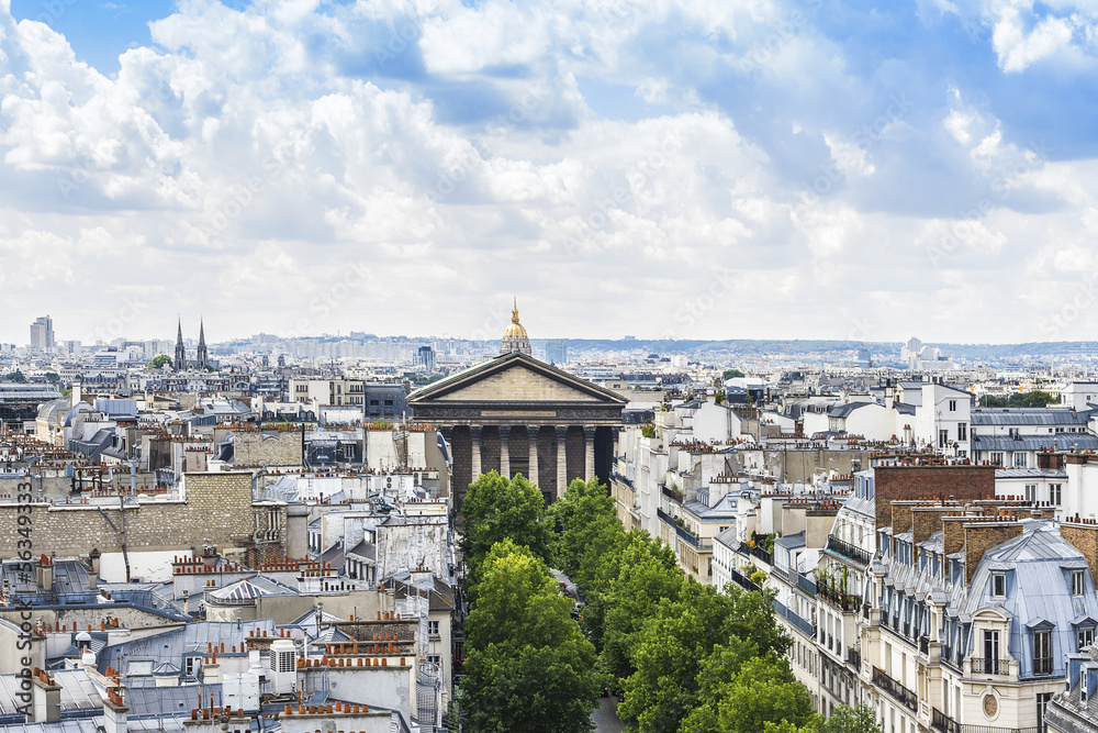Panoramic view of Paris. France