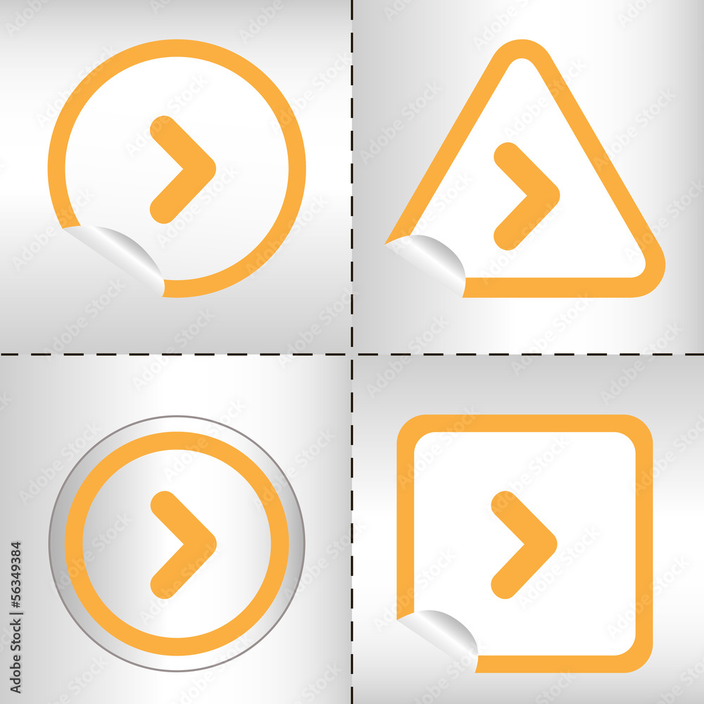simple icon set of arrows on sticker button different forms simple icon set of arrows on sticker button different forms