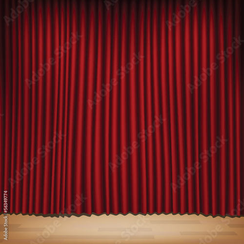 red curtain
