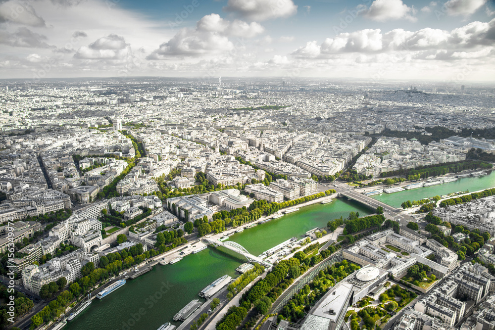 Panorama di Parigi dal 3 piano della Tour Eiffel