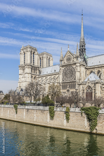 Famous Gothic Roman Catholic Cathedral Notre Dame de Paris. © dbrnjhrj