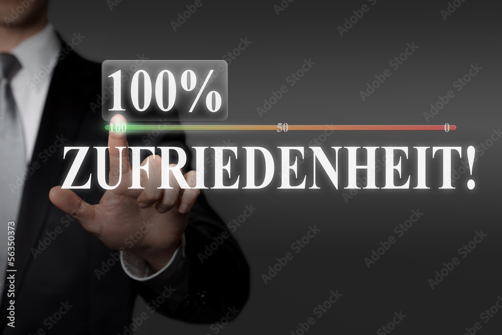 Naklejka premium touchscreen - Zufriedenheit