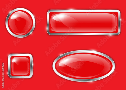 Red glossy buttons