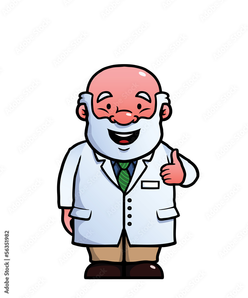 Scientist giving a thumbs up