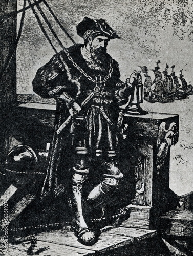 Valokuva Vasco da Gama on his ship
