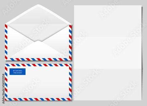 vector airmail envelope photo