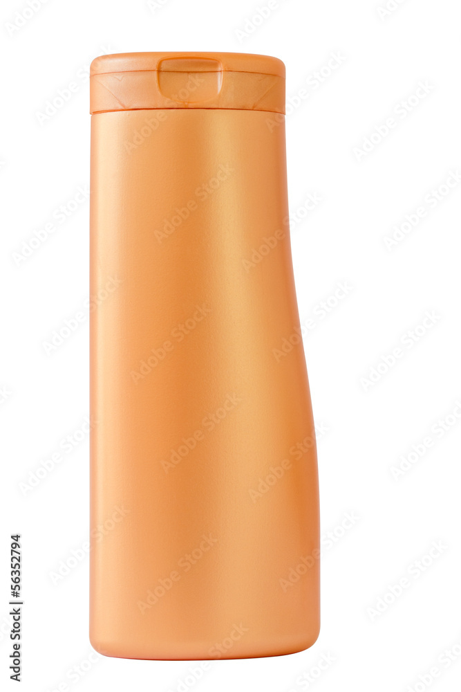 Plastic bottle shampoo isolated on white background Plastic bottle shampoo isolated on white background