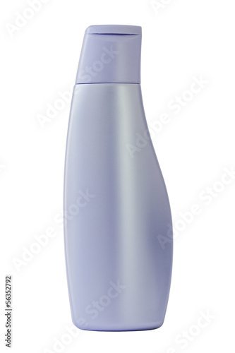 Plastic bottle shampoo isolated on white background