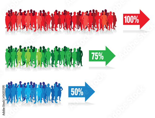 colourful people silhouette background lines