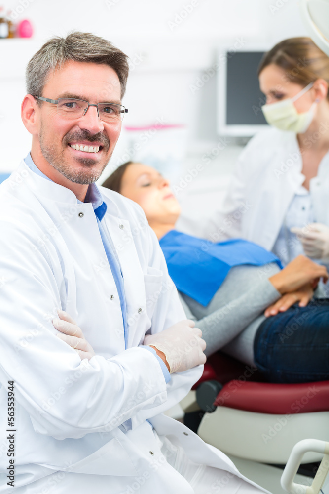Fototapeta premium experienced Dentist in his surgery