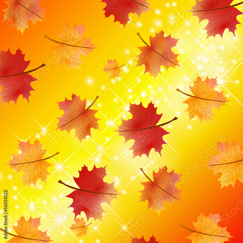 Herbst Hintergrund Quadratisch Glitzer orange