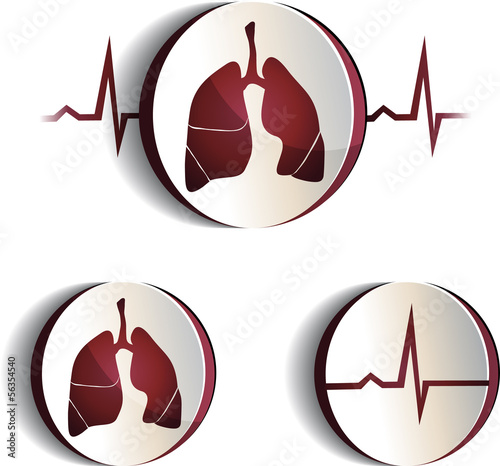 Lungs. Abstract human anatomy symbol lungs.
