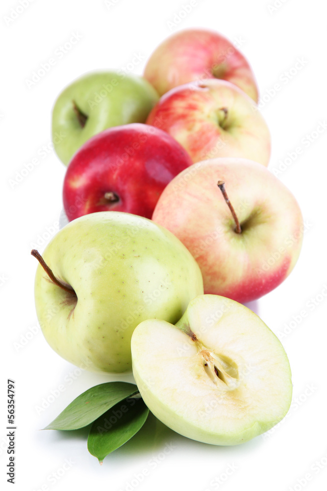 Sweet apples isolated on white Sweet apples isolated on white