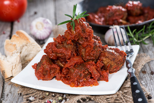 Meatballs with Sauce on a plate